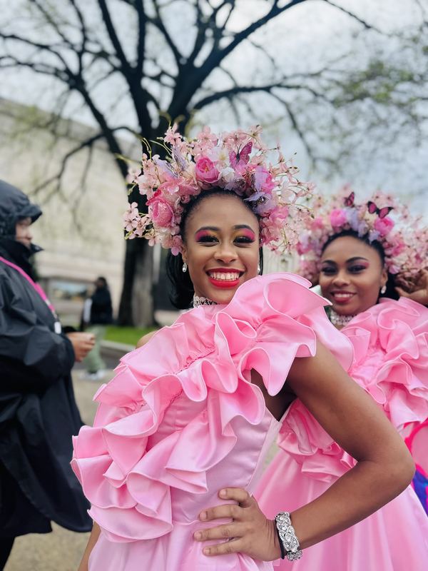 Amoni Cherry Blossom Festival pink gown